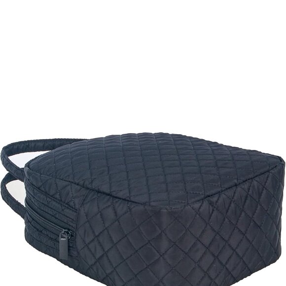 Machine Washable Women Quilted Fabric Insulated Reusable Cooler Lunch Bag Tote A - Picture 7 of 9